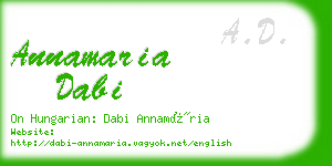 annamaria dabi business card